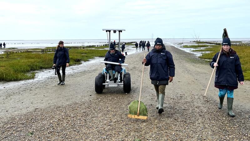 Excursion into the Wadden Sea by participants of the marine site managers conference. CWSS/ Bostelmann.